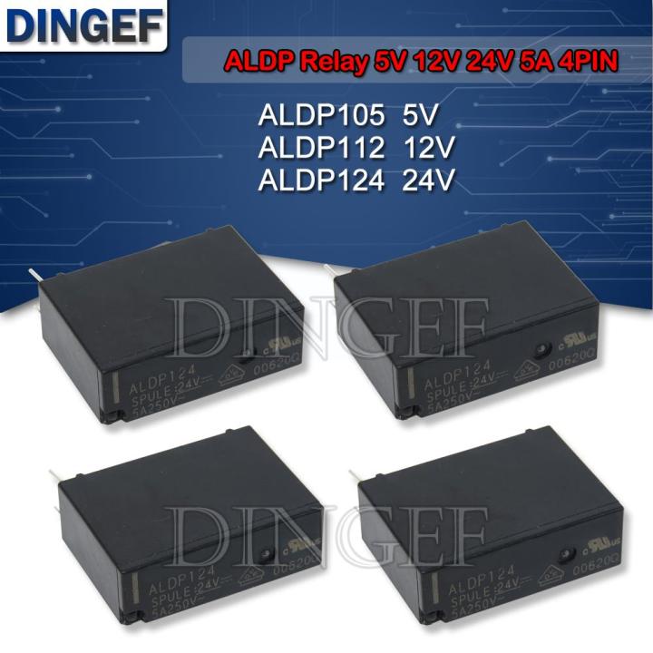 1PCS 5A Relay ALDP105 ALDP112 ALDP124 5V 12V 24V 5A 250V 4PIN a group ...
