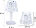 REEMEER Crystal Table Lamp Control Rose Crystal Lamp, Rechargeable Crystal Diamond Table Lamp, Touch Led Table Light Lamp With Rechargeable.
