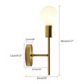 E27 4W Simple Creative Double Head Modern Personality American Aisle Bedroom Bedside Led Bathroom Industrial Style Wall Lamp. 