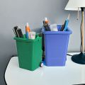 1pc Portable Mini Office Desk Trash Bin Pen Holder - Office Supplies Storage. 