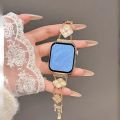 Metal Drip Diamond Oil Painting Flower Compatible iWatch Strap 38mm 40mm 41mm 42mm 44mm 45mm 49mm Fashionable Handmade Strap. 