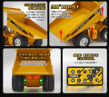 1/64 2.4G RC Excavator Engineering Vehicle Alloy Desktop RC Dump Truck Remote Control Excavator Engineering Car Toy HG4-301.