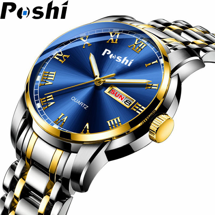 POSHI%20Stainless%20Steel%20Quartz%20Wrist%20Watch%20for%20Man%20Luxury%20Week%20Date%20Display%20Luminous%20Bracelet%20Fashion%20Men's%20Watch%20Original%20Clock%20-%20Image%206