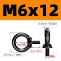 Black 304 Stainless Steel Lifting Eye Bolts Heavy Duty Marine Grade Ring Screws Metric Thread Eye Bolt for Rigging & Hanging. 