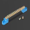 6*9 Copper Ground Bar 4/6/8/10/12 Hole Terminal Block for Electrical Panel Distribution Box  Grounding System. 