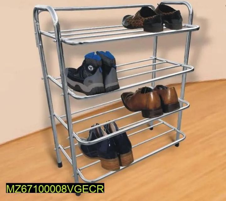 Steel Racks Daraz Four Tier Iron Steel Shoe rack Stand | Daraz.pk