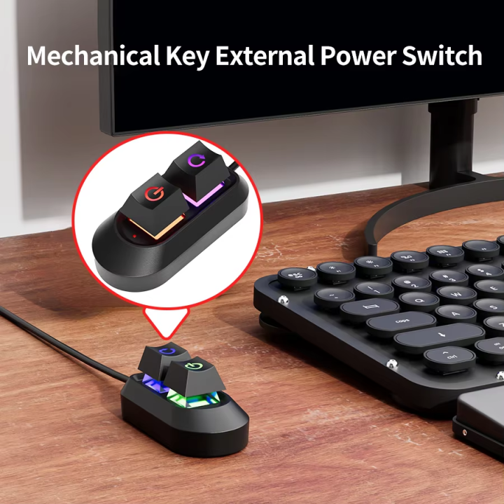 2M Cable Computer Desktop Switch PC Motherboard External Start Power On ...