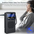 Portable Radio FM AM Pocket Radio With LED Light Mini Hand Radio Receiver Excellent Reception Clear Speaker for Elder Go Hiking. 