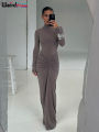 Weird Puss Hipster Ruched Dress Women O-Neck Full Sleeve Skinny Stretch Robe Autumn Trend Simple Classic Pleats Long Bodycon.