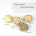 5PCS Rabbit Ball Toys Bunny Treats Toys For Teething Small Animal Chew Toys Grass Ball For Dwarf Hamster Rabbits Guinea Pigs Ger. 