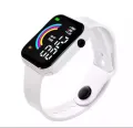 luxury led plated smart watch for girls and boys unisex white colour flexible Ajustable. 