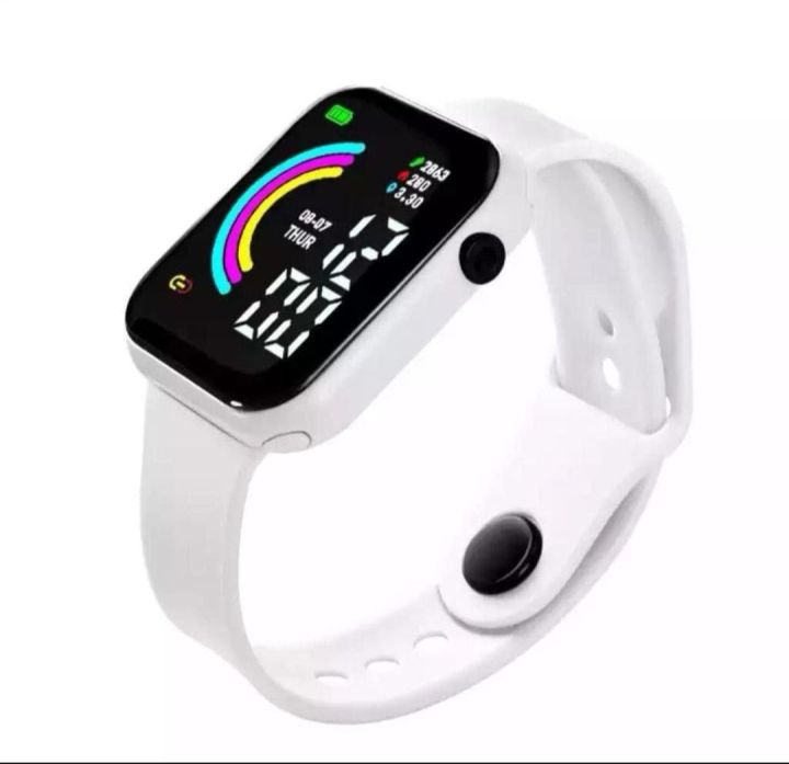 luxury%20led%20plated%20smart%20watch%20for%20girls%20and%20boys%20unisex%20white%20colour%20flexible%20Ajustable%20-%20Image%204