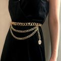 Tassel Gold Chain Belt For Women Dresses Designer Brand Luxury Punk Fringe Silver Waist Belts Female Metal Golden Dress Belt. 