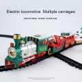 Christmas Electric Train Toy Set Xmas Tree Decoration Train Track DIY Railway Tracks Educational Toys for Kids Party Xmas Gifts. 