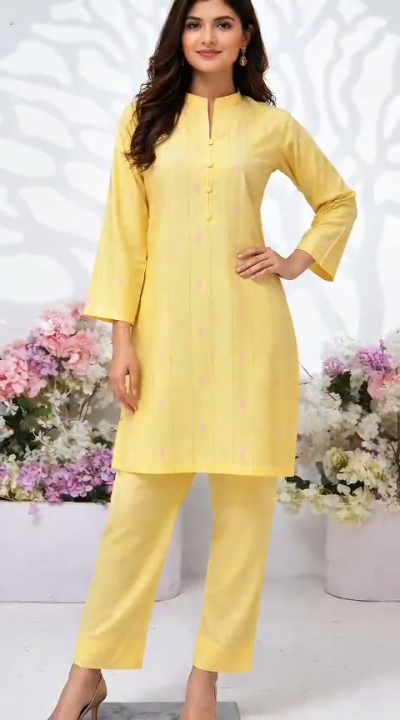 Khola Premium | Gulnaar Edition | Luxury Embroidered 2 Piece Stitched Lawn Suit - Lemon Yellow - Summer-Season Ready to Wear Collection 2026 - Premium Stitched Dresses for Woman & Girls - Elegant Summer & Eid Wear