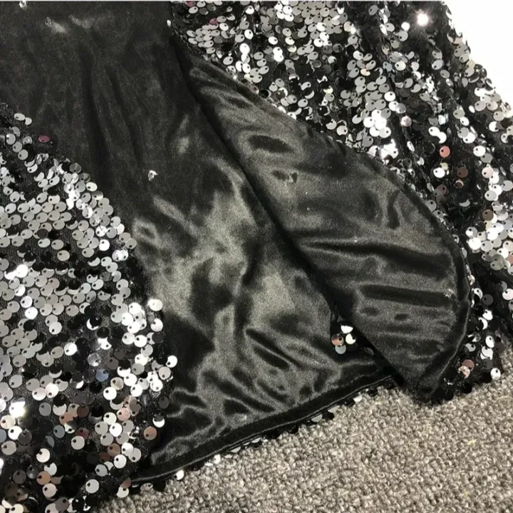 Street%20Fashion%20Joker%20Short%20Edition%20Sequins%20Small%20Suit%20Sparkling%20Bead%20Piece%20Suit%20Small%20Jacket%20Tank%20Top%20Jazz%20Dance%20Performance%20-%20Image%205