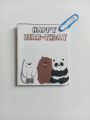 We bare bears Mini Cards - Pack of 5 - Size: 5 x 5 cm. 