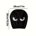 2PCS Funny Slanted Eyes Cartoon Print Car Pillowcase Cover Soft Comfortable Automobile Auto Seat Headrest Washable Fabric.