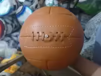 Vintage Leather Football Hand Stitched Premium Quality – Classic Brown Sports Ball for Training, Practice & Outdoor Gras