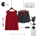 tank top and shorts pajama set for women. 