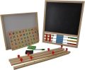 Double Sided Drawing Board – Multifunctional 6 in 1 educational board kid learning board. 