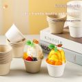 5/10/20/50pcs 5OZ Ice Cream Cup Environmentally Friendly Degradable Disposable Celebrity Dessert Pulp Light Food Paper Bowl.