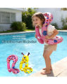 Kids Inflatable Life Jacket Children Safety Life Vest Buoyancy Aid For Swimming Beach Water Sports.