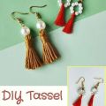 Diy silk thread tassel colourful earrings 20 piece's 10 pair. 
