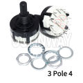 RS26 1 Pole Position 12 Selectable Band Rotary Channel Selector Switch Single Deck Rotary Switch Band Selector. 