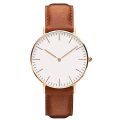 DW Leather Strap Men Wrist Watch Analog Brown Leather Luxury Wrist Watch Stainless Steel Smart Watch Leather Straps. 