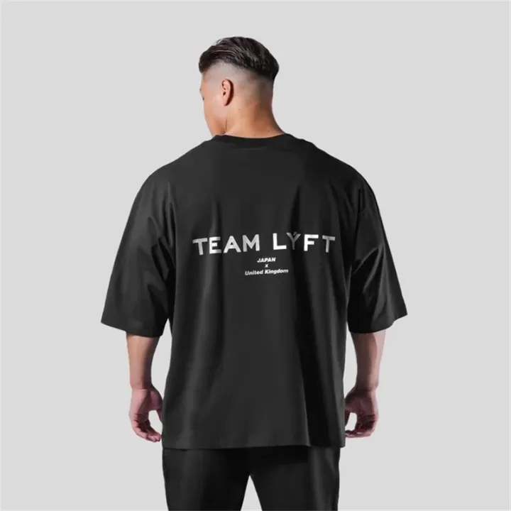 TEAM%20LYFT%20Silver%20Letter%20Logo%20Print%20Comfortable%20Cotton%20Men%20GYM%20T-Shirt%20O-Neck%20Short%20Sleeve%20T%20Shirt%20M-3XL%20Man%20T-shirts%20Tops%20Tees%20-%20Image%203