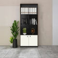 Bookshelf with Drawers Modern Bookcase Storage Rack Shelf Tall Standing Bookshelves, Large Display Racks Book Shelf with 2 Door Cabinet for Bedroom, Living Room, Home Office, White/Antick. 