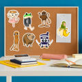 8/32Sheets Tung Tung Sahur Italian Brainrot Animals Make A Face DIY Assemble Jigsaw Stickers Educational. 