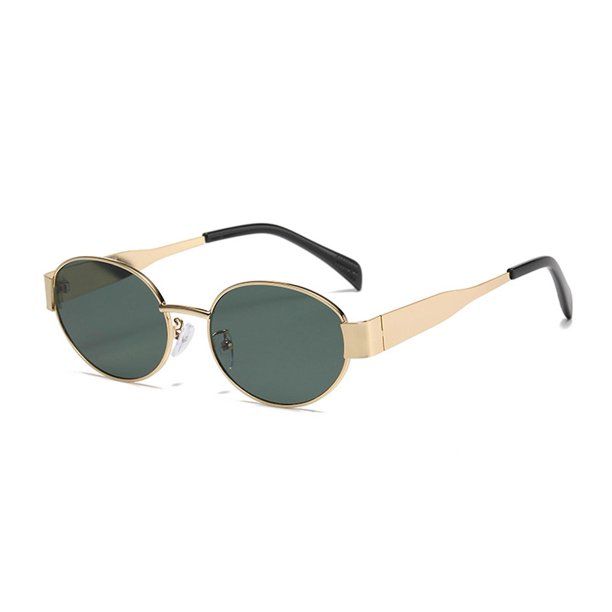 CREEK%20Trendy%20Retro%20Oval%20Sunglasses%20for%20Women%20%E2%80%93%20Golden%20Frame%20with%20Green%20UV%20Lenses%20%7C%202025%20Designer%20Fashion%20Shades%20-%20Image%202