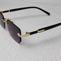 2 Pairs of Frameless Minimalist Style Small Frame Fashionable Glasses Y2K Style Men's and Women's Decorative Sunglasses. 