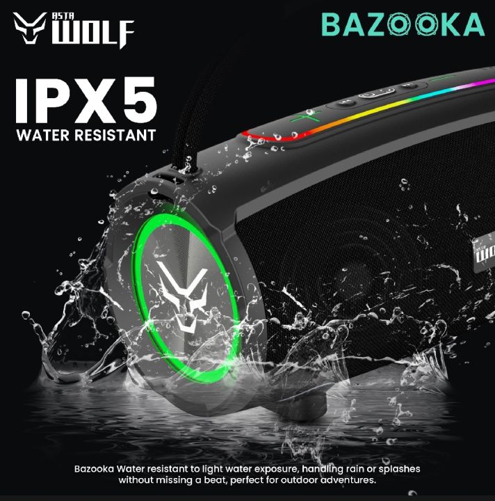 Asta%20WOLF%20BAZOOKA%2040W%20Bluetooth%20Speaker%20%7C%208000mAh%20Battery%20%7C%207%20Hours%20Playtime%20%7C%20RGB%20Lights%20%7C%20IPX5%20Water%20Resistant%20%7C%20Dual%20Fusion%20Mode%20%7C%20USB,%20TF,%20AUX%20-%20Image%205