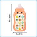 Intelligent Education Cell Phone Musical Simulation Bottle Toy Baby Nibble Pacifier Teether Telephone Music Sound feeder Machine For 1+ Years Old with lanyard. 