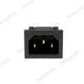 IEC320 C14 C13 Electrical AC Socket 3 Female Male Inlet Plug Connector 3pin Socket Mount. 