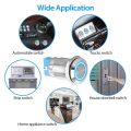 2Pcs DC 12V/24V Metal Latching Push Button Switch, 4 Pin Car RV Truck Boat SPDT ON/OFF Switch, Waterproof Self-Locking Round. 