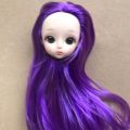 Glasses Eyes Doll Heads DIY Doll Figures 1/6 Doll Toy Colorful Long Hair Heads Stars Anime Eyes Doll Toy Girl Dressing .
