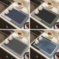Dish Drying Mat for Multi color and Design Kitchen Counter Decor Absorbent Dish Mat Drying Pad Leaves Dish Drainer Rack Mats for Coffee Bar QS Mart. 