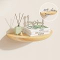 Solid Wooden Semicircle Wall Shelves Background Entryway Decorative Floating Organization Storage Holders Bedroom Kitchen Racks. 