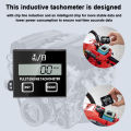 Induction Chainsaw Lawn Mower High Tachometer Digital LCD Display Inductive Pulse Tachometer Gasoline Engine Debugging Timer. 