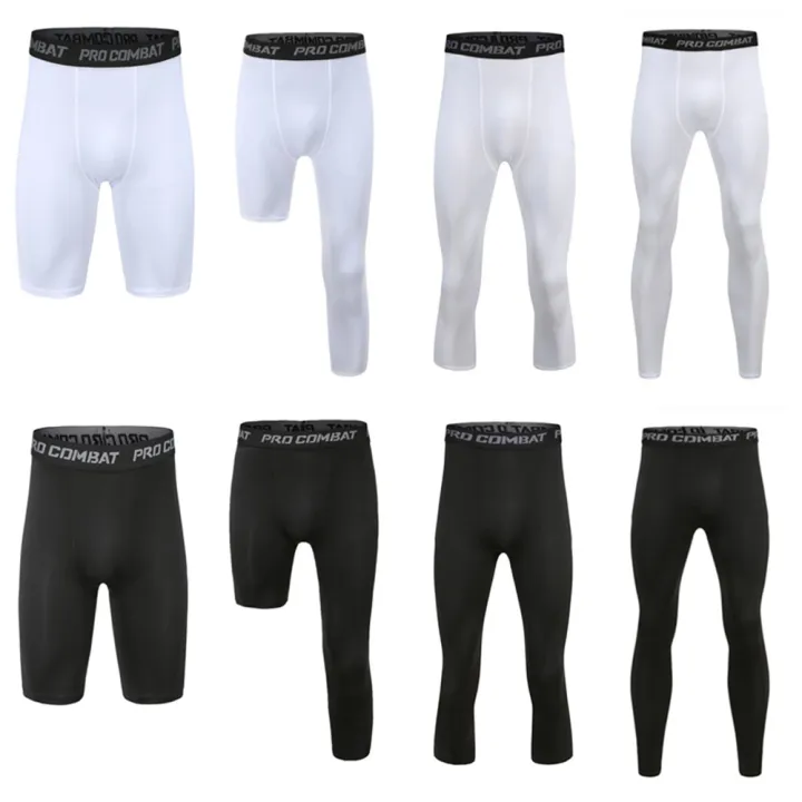 Men%20Compression%20Base%20Layer%20Running%20Tight%20Shorts%20Sport%203/4%20Cropped%20Pant%20Leggings%20Gym%20Basketball%20Fitness%20Exercise%20Cycling%20Trousers%20-%20Image%202