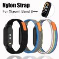 Nylon Breathable Strap for Xiaomi Mi Band 8 Wristband Bracelet Metal Head Particles Summer Replacement Belt. 