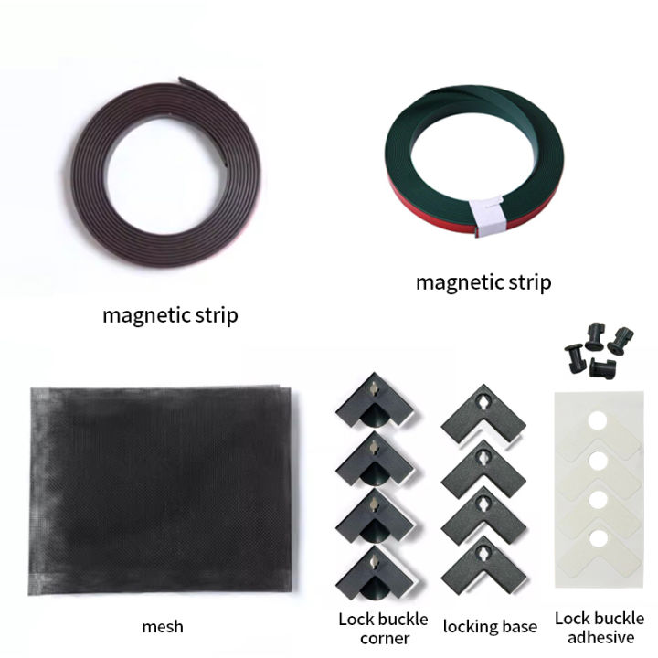 2026 new windproof, magnetic screen window accessories, DIY magnetic strips, PVC strips, summer invisible magnetic，mosquito net