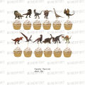 Jurassic World Dinosaur Theme Disposable Tableware Cup Plate Dinosaur Balloon Banner Children's Birthday Party Cake Flag Decor. 