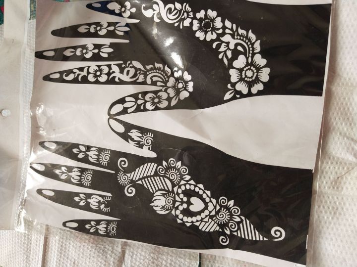 new mehndi sticker design for 2 hands