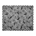 1 Piece Halloween Lace Tablecloth Bat Net Skull Pattern Rectangular Shape For Party Decoration Haunted House Pumpkin Design.