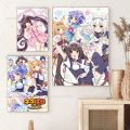 1PC Nekopara Anime Classic Anime Poster Self-adhesive Art Waterproof Paper Sticker Coffee House Bar Room Wall Decor. 